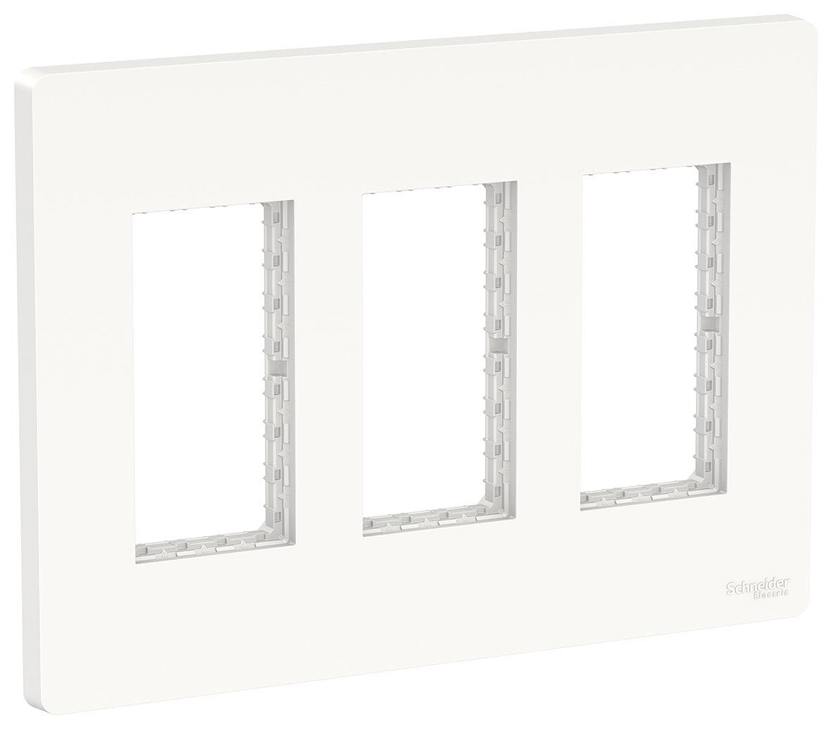 Schneider Electric NU023418 Täckram vertikal, vit 3 rader