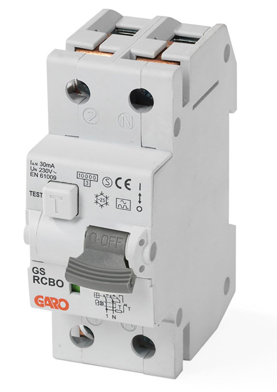 Garo RCBO GS C16A 2P Personskyddsautomat 2-polig, C-karakteristik 16A