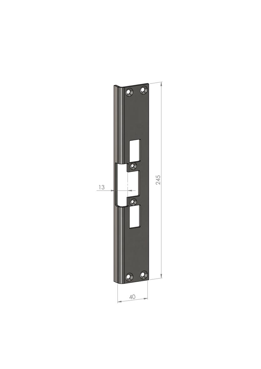 SAFETRON SA-30/13 Monteringsstolpe vänster/höger, vinklad 13 mm