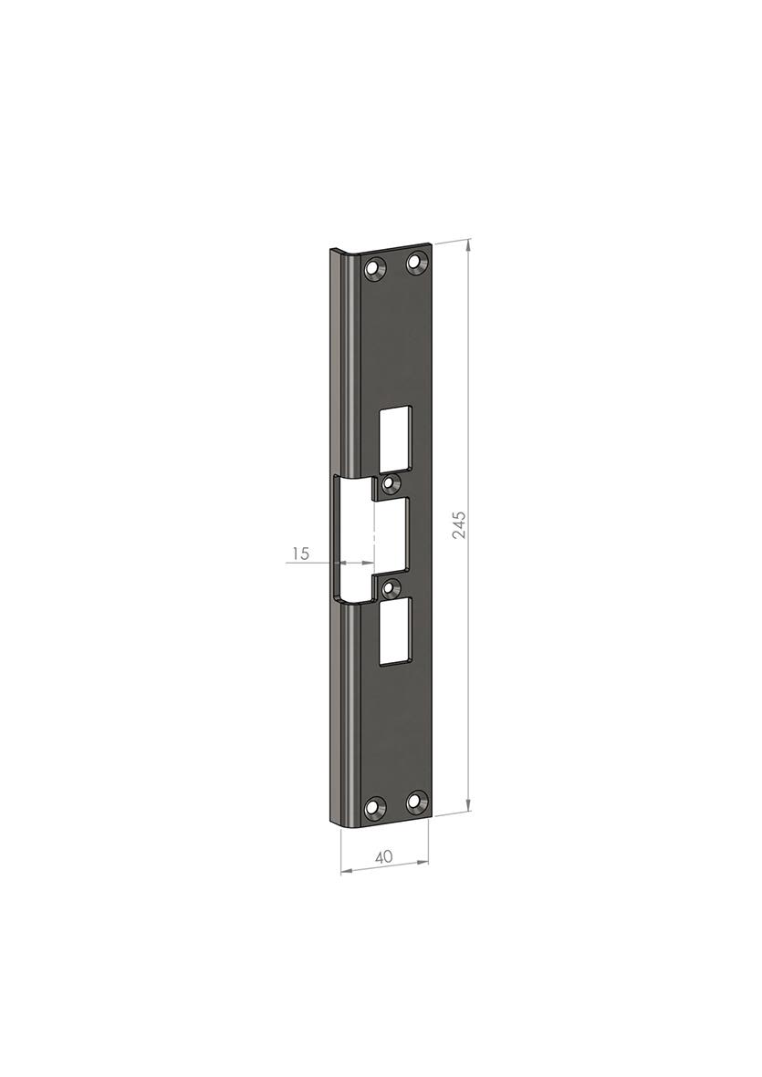 SAFETRON SA-30/15 Monteringsstolpe vänster/höger, vinklad 15 mm