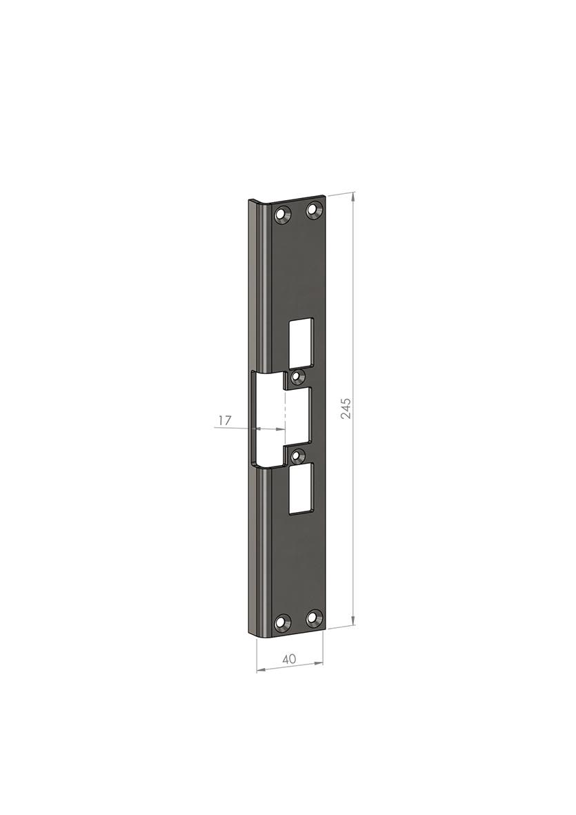 SAFETRON SA-30/17 Monteringsstolpe vänster/höger, vinklad 17 mm