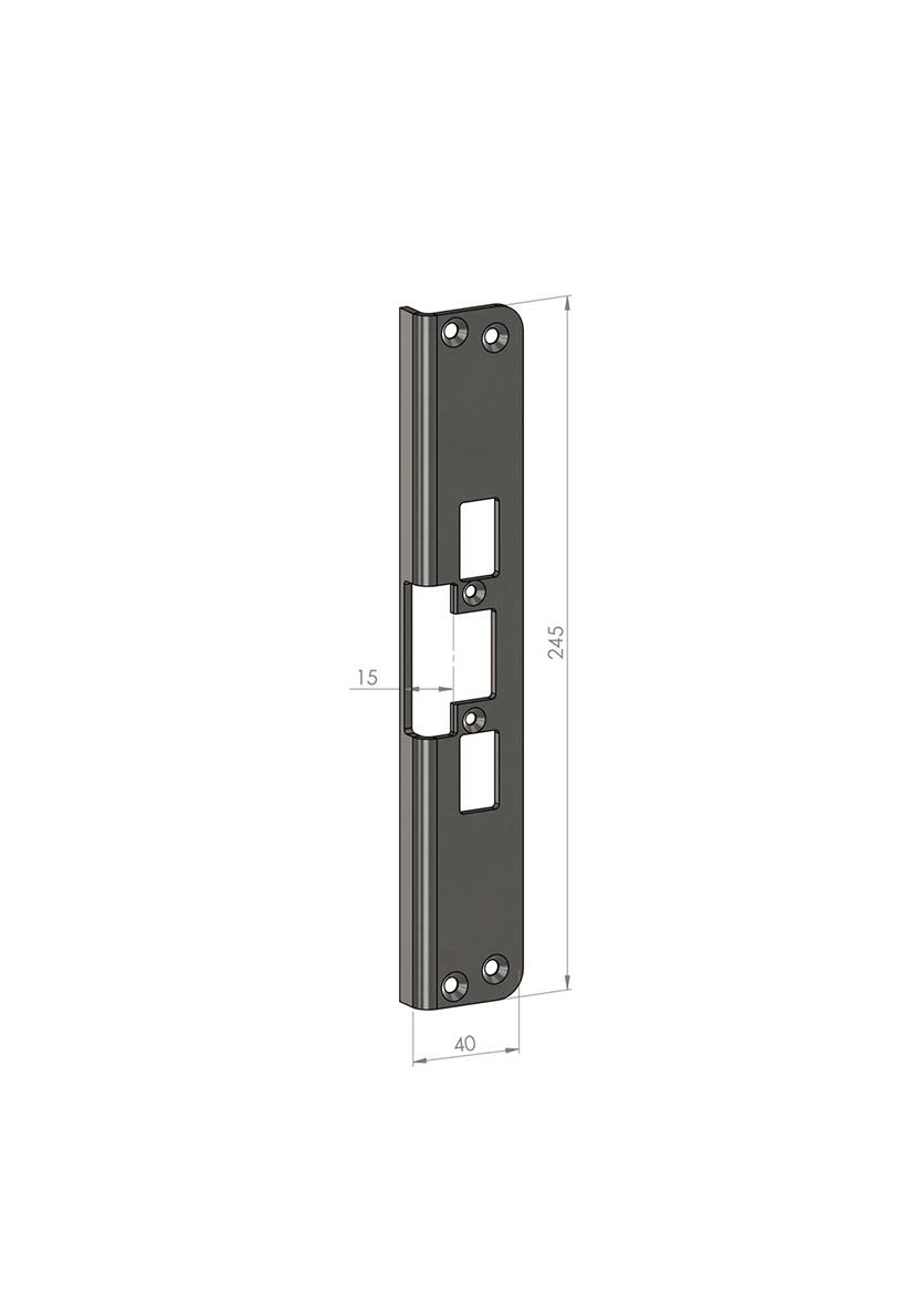 SAFETRON SA-30T Monteringsstolpe vänster/höger, vinklad 30 mm