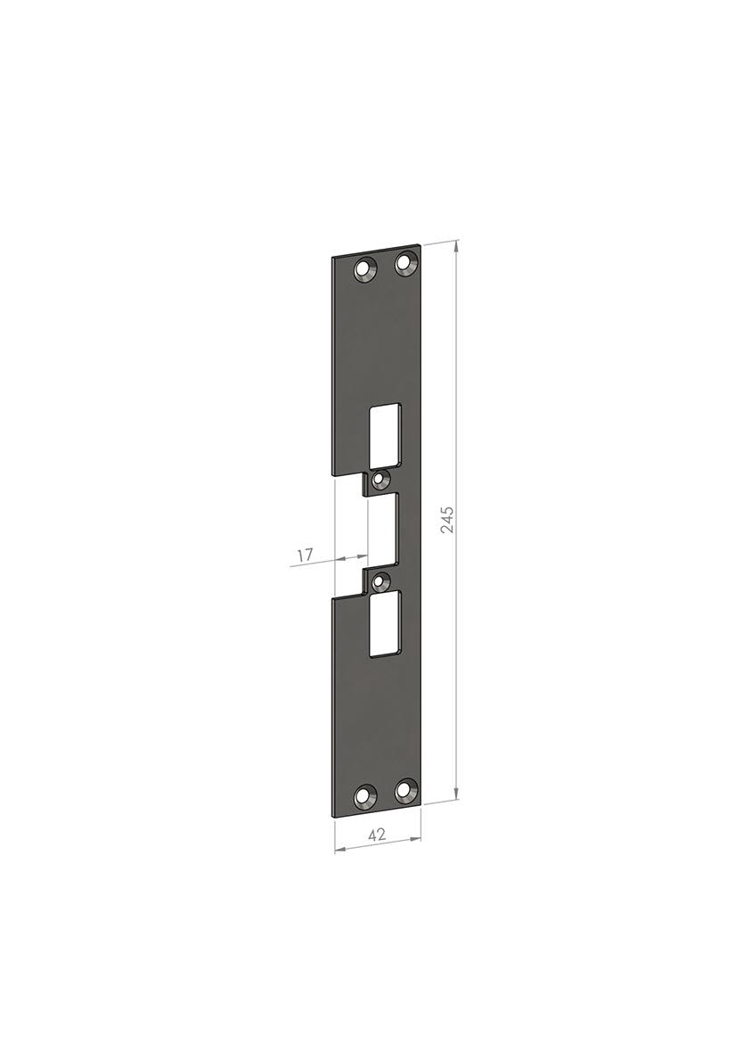 SAFETRON SA-31/17 Monteringsstolpe plan, rostfritt stål 17 mm