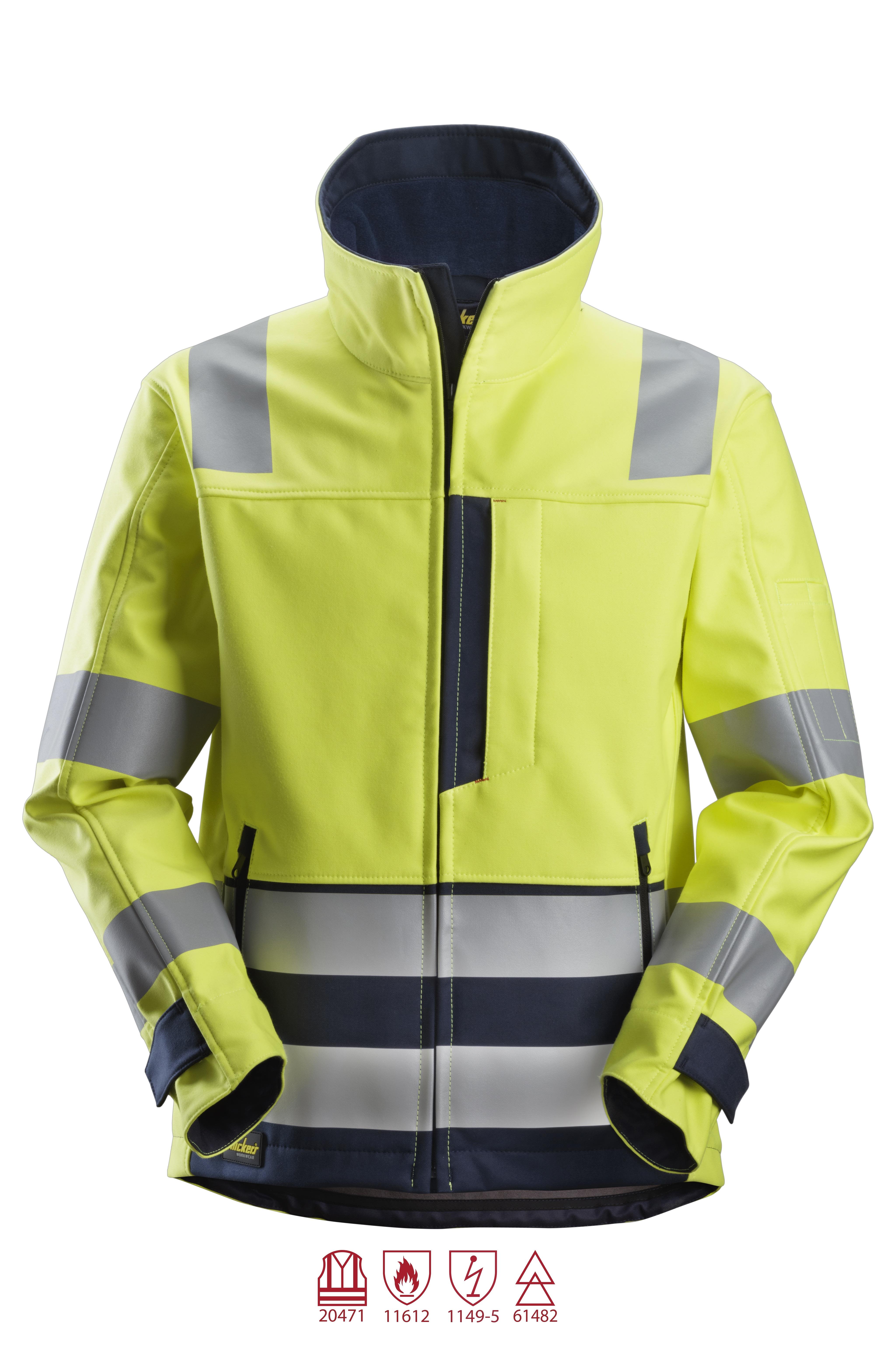 Snickers Workwear 1260 ProtecWork Softshelljakke varsel, gul XL