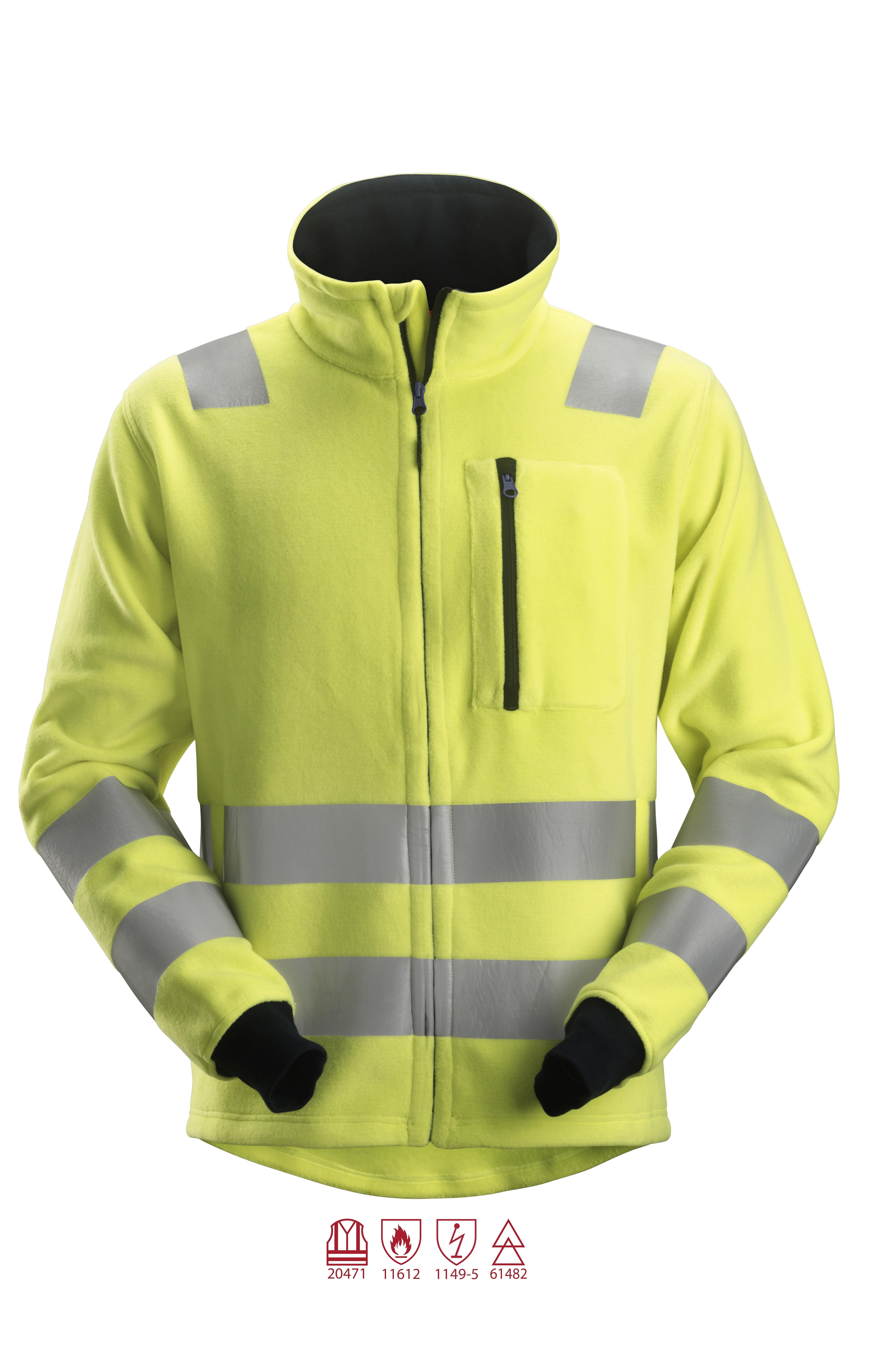 Snickers Workwear 2860 ProtecWork Fleecejakke varsel, gul L