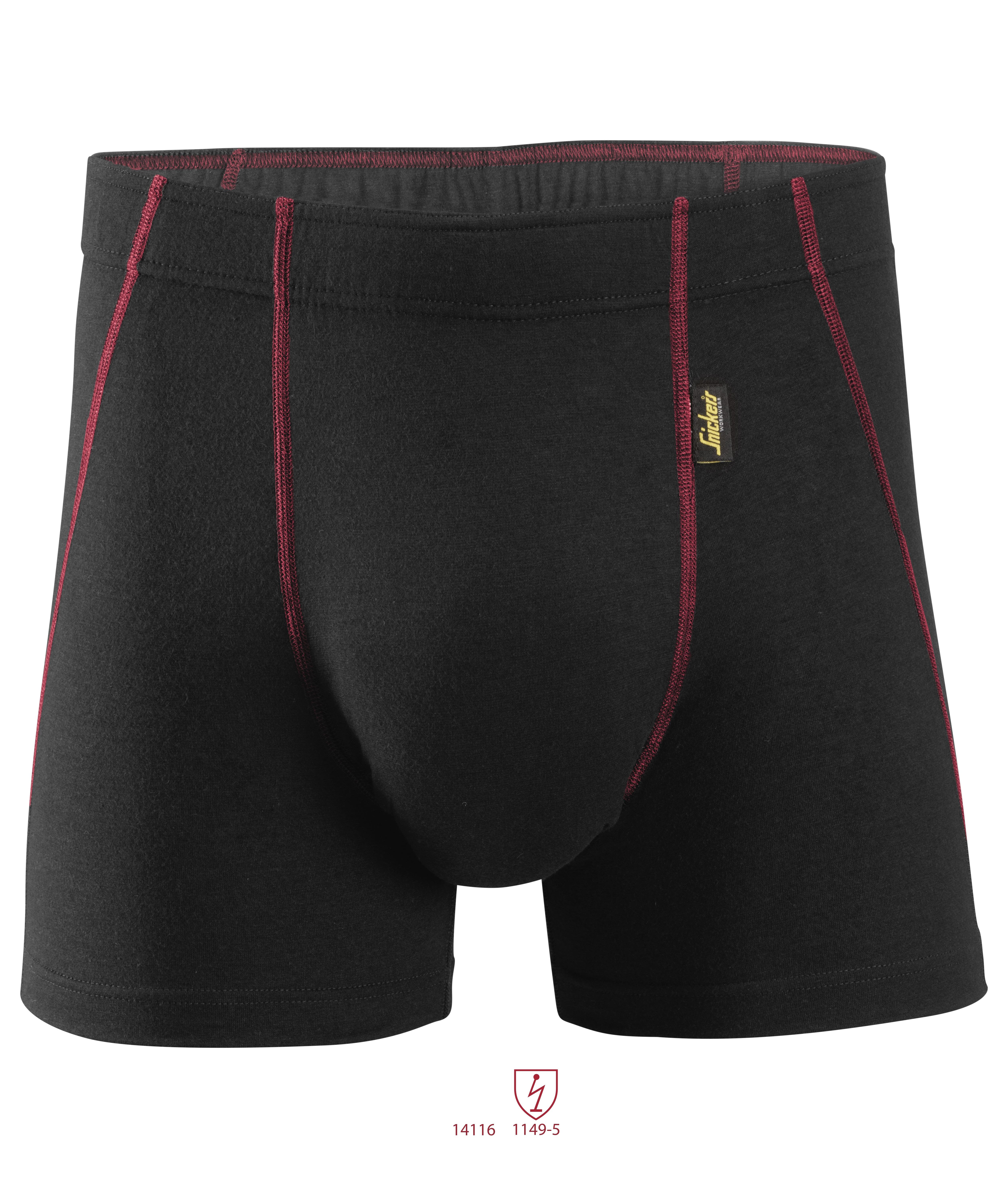 Snickers Workwear 9463 ProtecWork Boxershorts sort, flammehæmmende XS