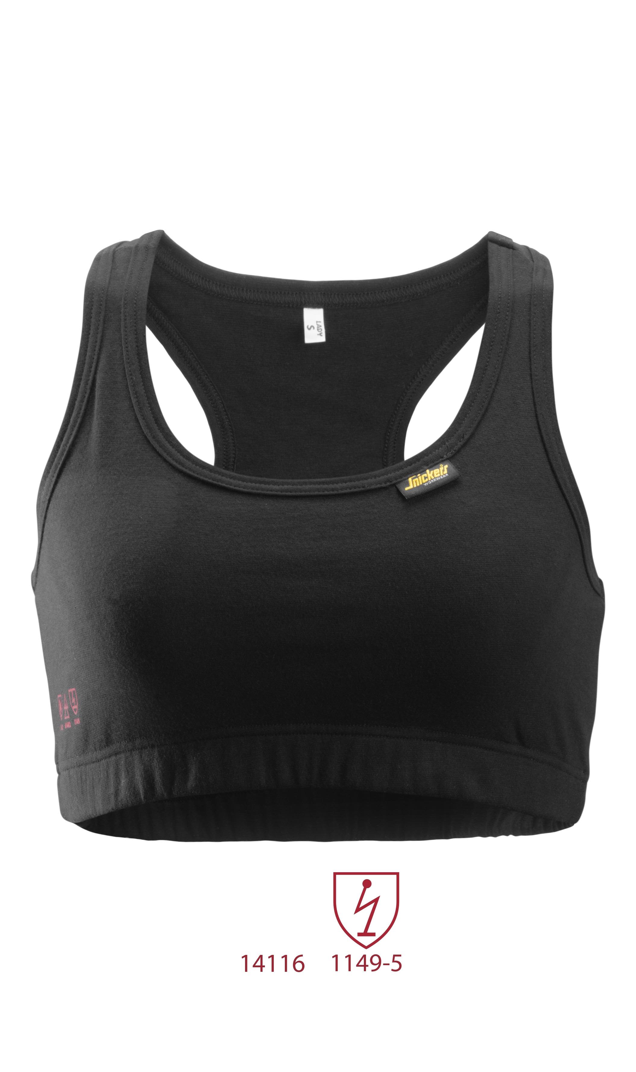 Snickers Workwear 9465 ProtecWork Sport-BH svart, flamskydd XL