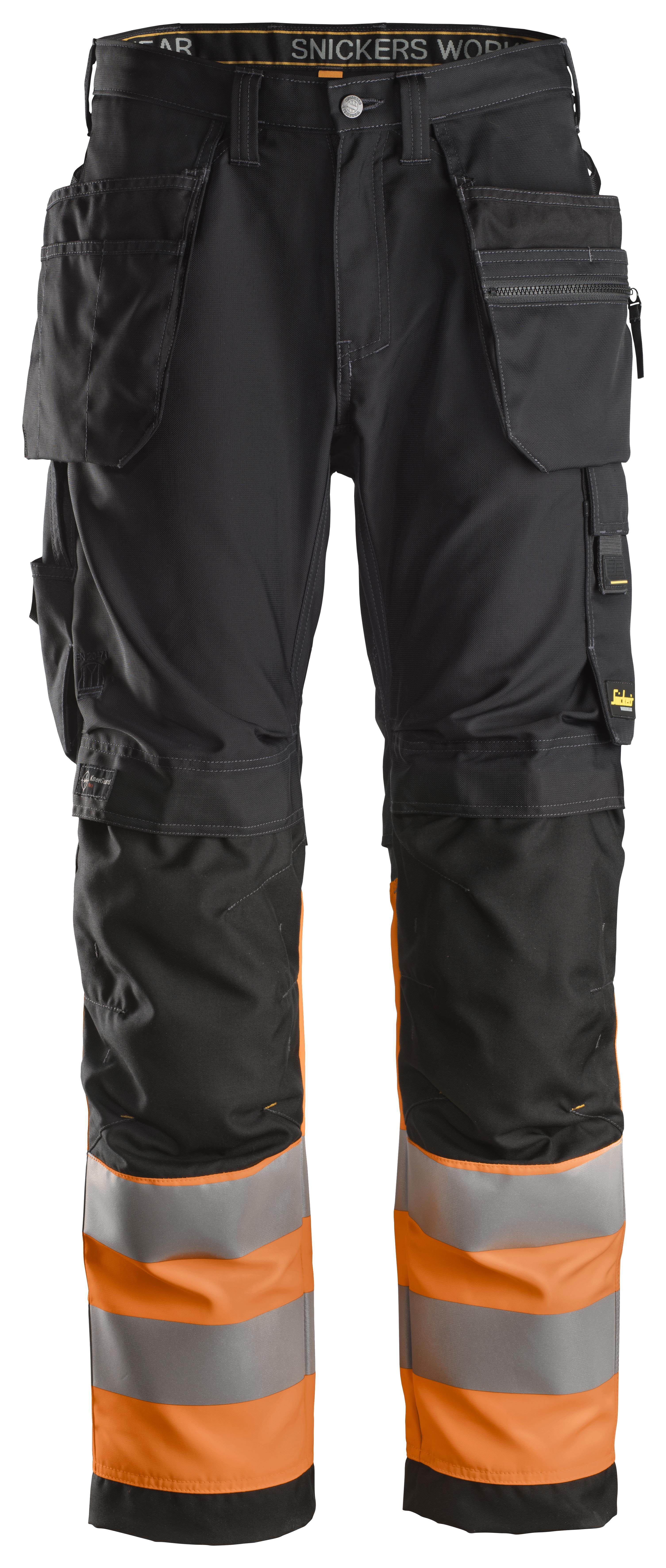 Snickers Workwear 6233 AllroundWork Arbeidsbukse varsel, oransje/svart Varsel, Oransje/Svart