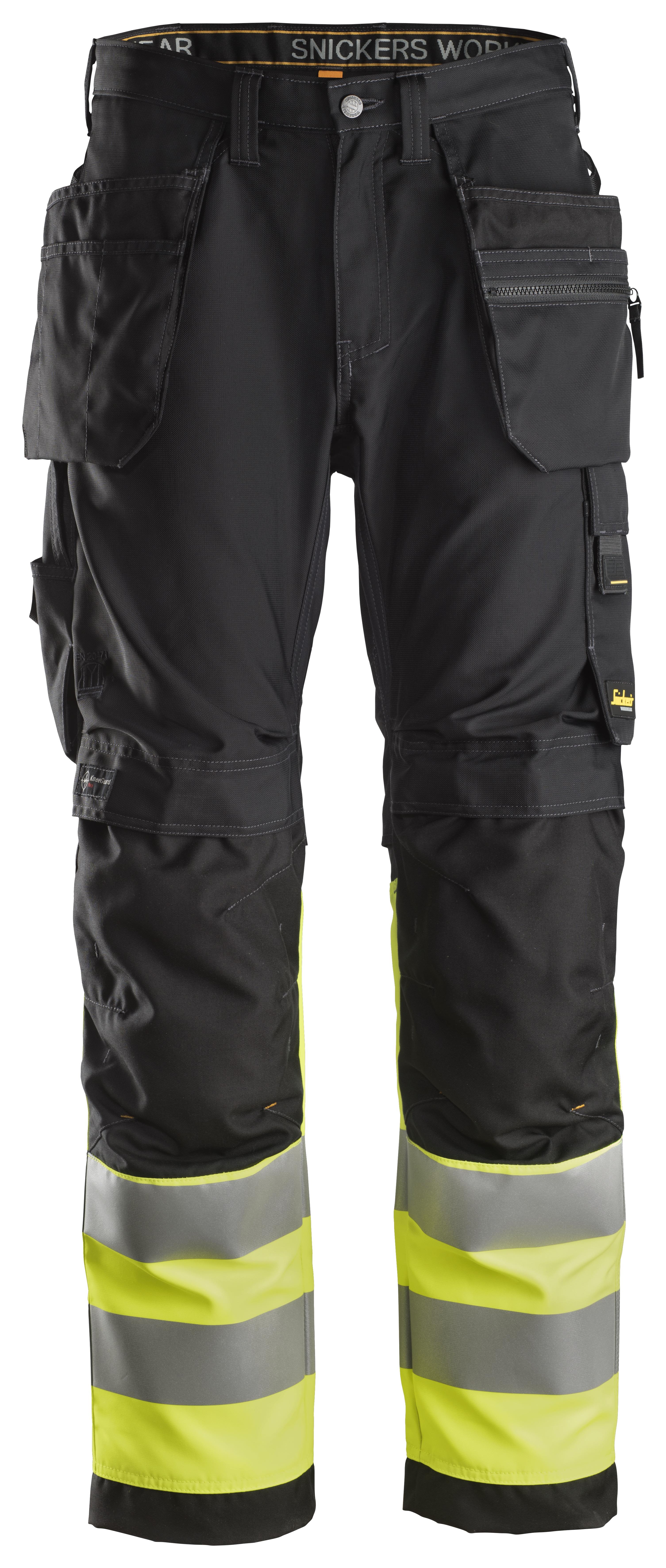 Snickers Workwear 6233 AllroundWork Arbeidsbukse varsel, gul/svart Varsel, Gul/Svart