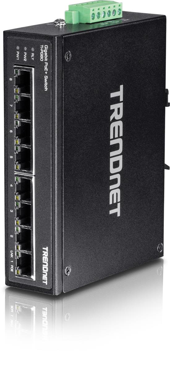 TRENDnet TI-PG80 Switch PoE+ 30W(och PoE 15,4W)