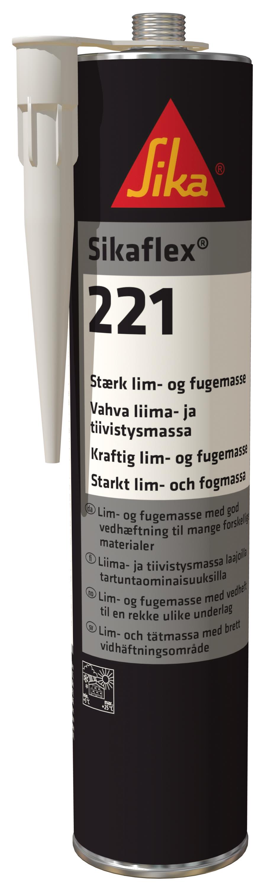 Sika Flex-221 Fogmassa vibrationsdämpande Ljusgrå, 300 ml