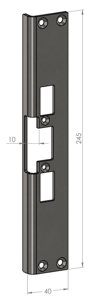 SAFETRON SA30-10 Monteringsstolpe vänster/höger, vinklad 10 mm