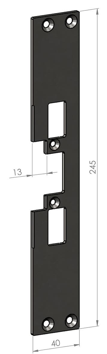 SAFETRON SA31-137 Monteringsstolpe plan, rostfritt stål 13 mm