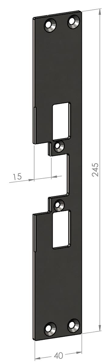 SAFETRON SA31-15 Monteringsstolpe plan, rostfritt stål 15 mm