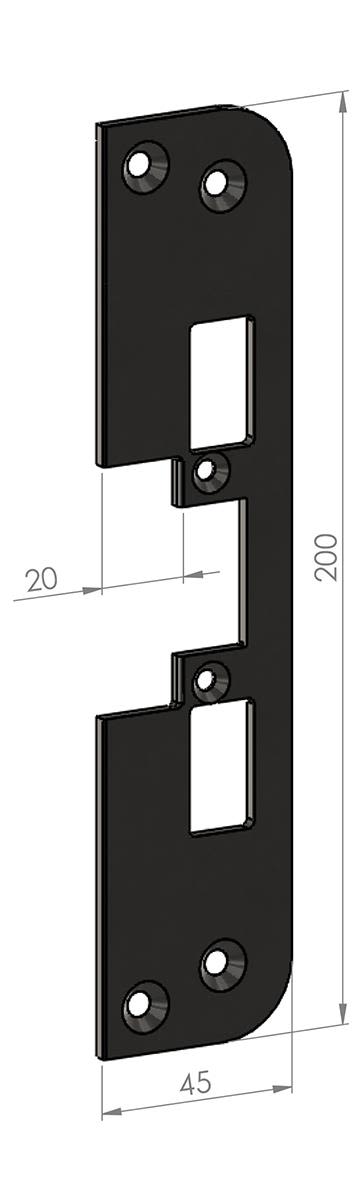 SAFETRON SA87-20 Monteringsstolpe plan