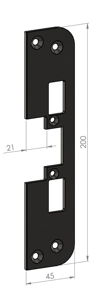 SAFETRON SA87-21 Monteringsstolpe plan