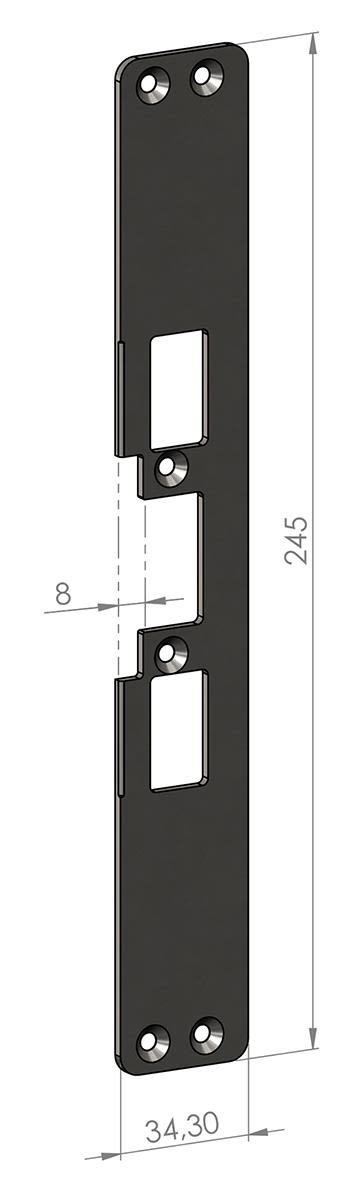 SAFETRON SA45 Monteringsstolpe plan