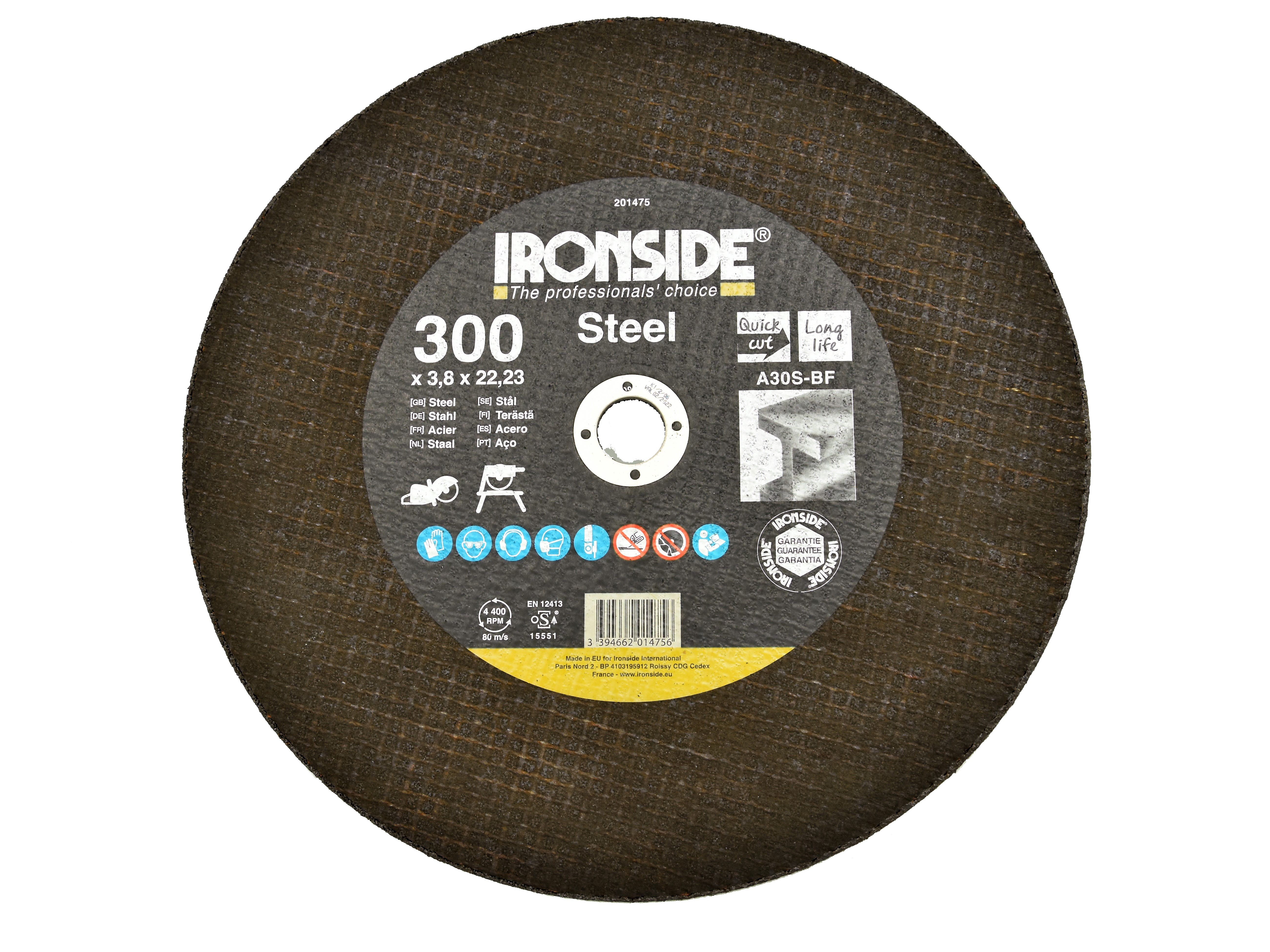 Ironside 201475 Kapskiva stål, 300x3,0x22 mm