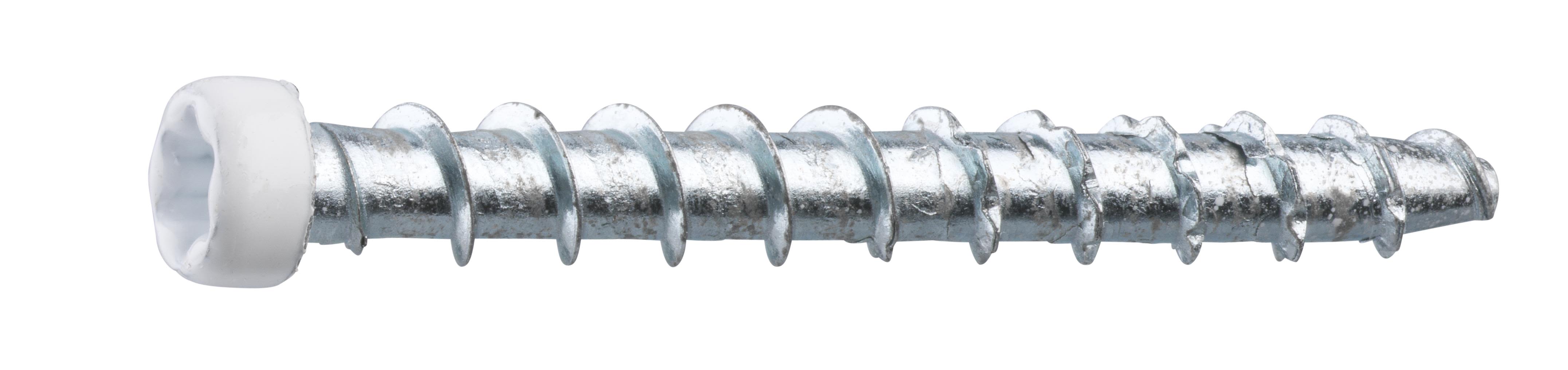 Grabber CTX60VITC Betongskrue for lister og sokler 4,5 x 60 mm, hvit 100-pakning