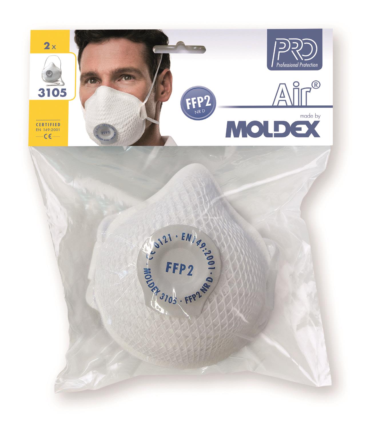 Moldex Air P2 3105-11 Halvmask 2-pack med ventil