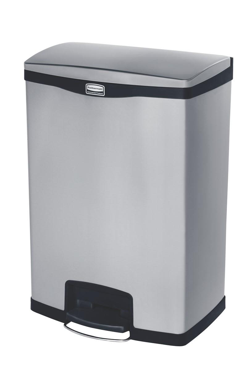 Rubbermaid Slim Jim Soptunna med pedal, rostfritt stål 90 l