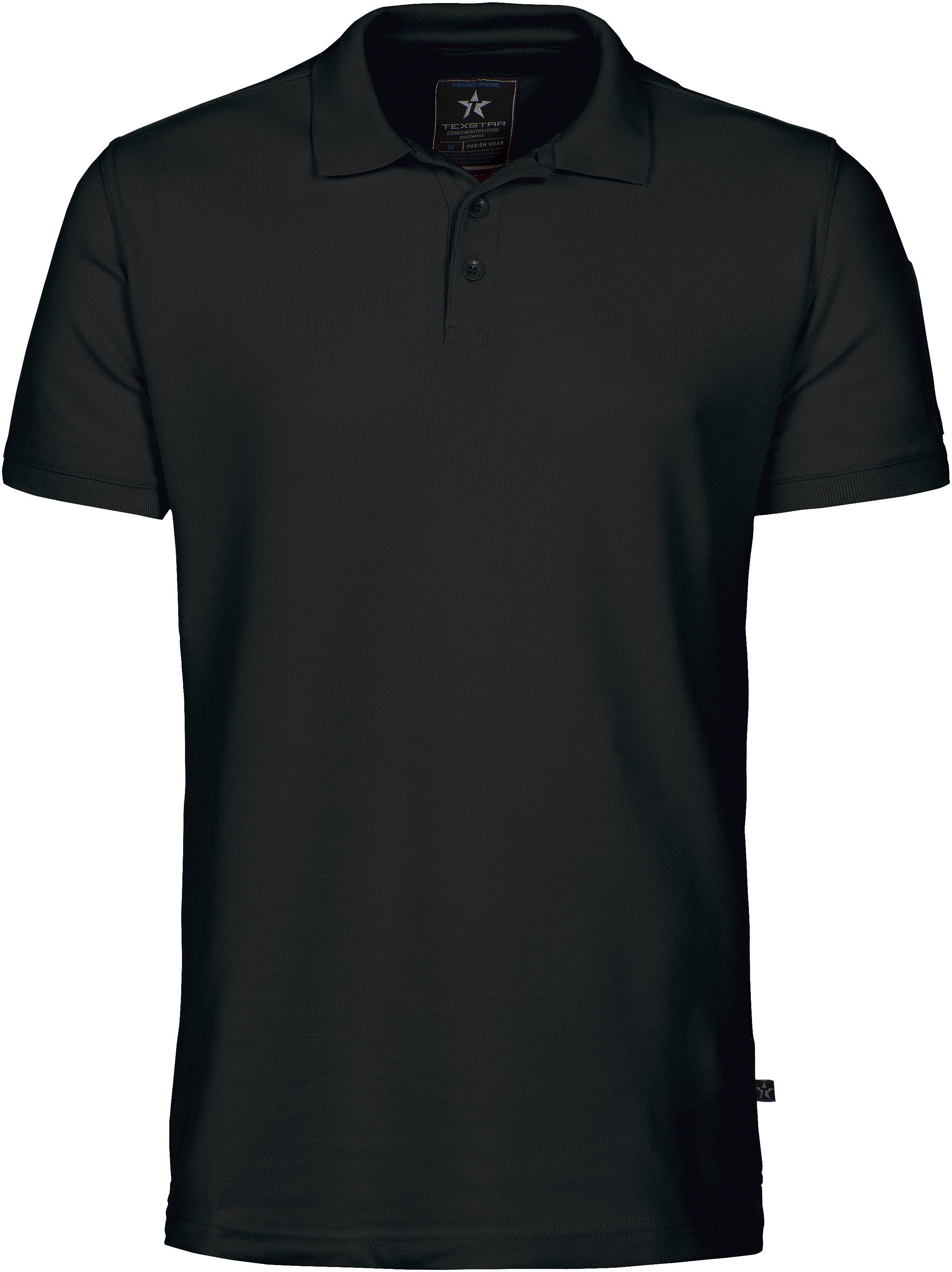 Texstar PS04199000200 Pikétröja svart, bomull/polyester Svart
