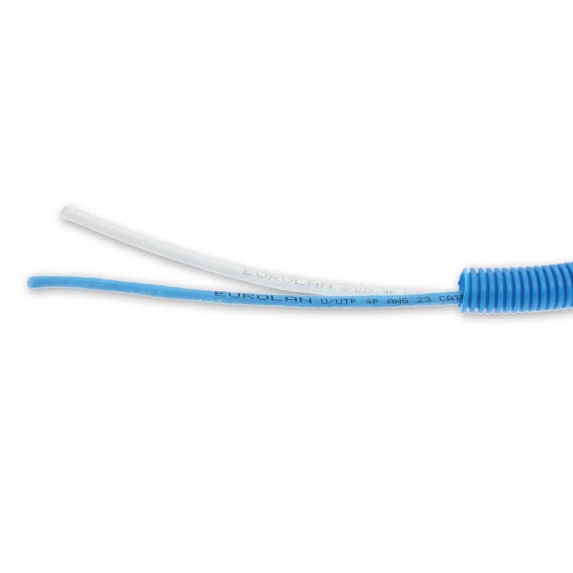 Eurolan C6 U/UTP Nettverkskabel forhåndslagt, Slimline-utførelse, 100 m 20 mm