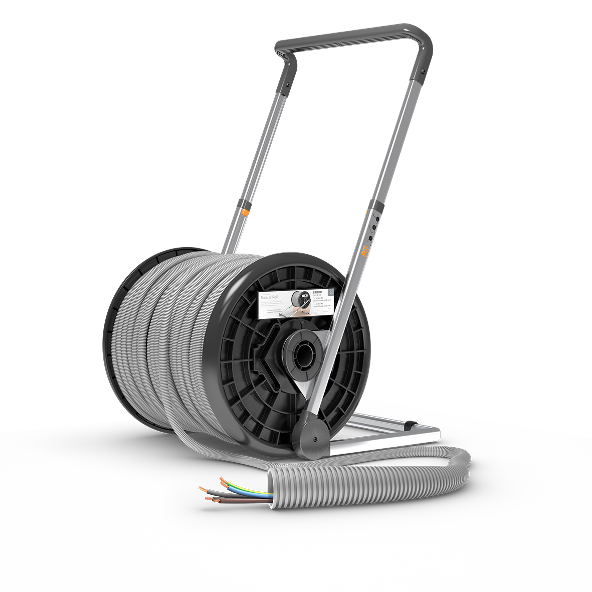 PM FLEX RQ Kabel forhåndslagt, halogenfri 25 mm x 150 m, 5G 6 mm²