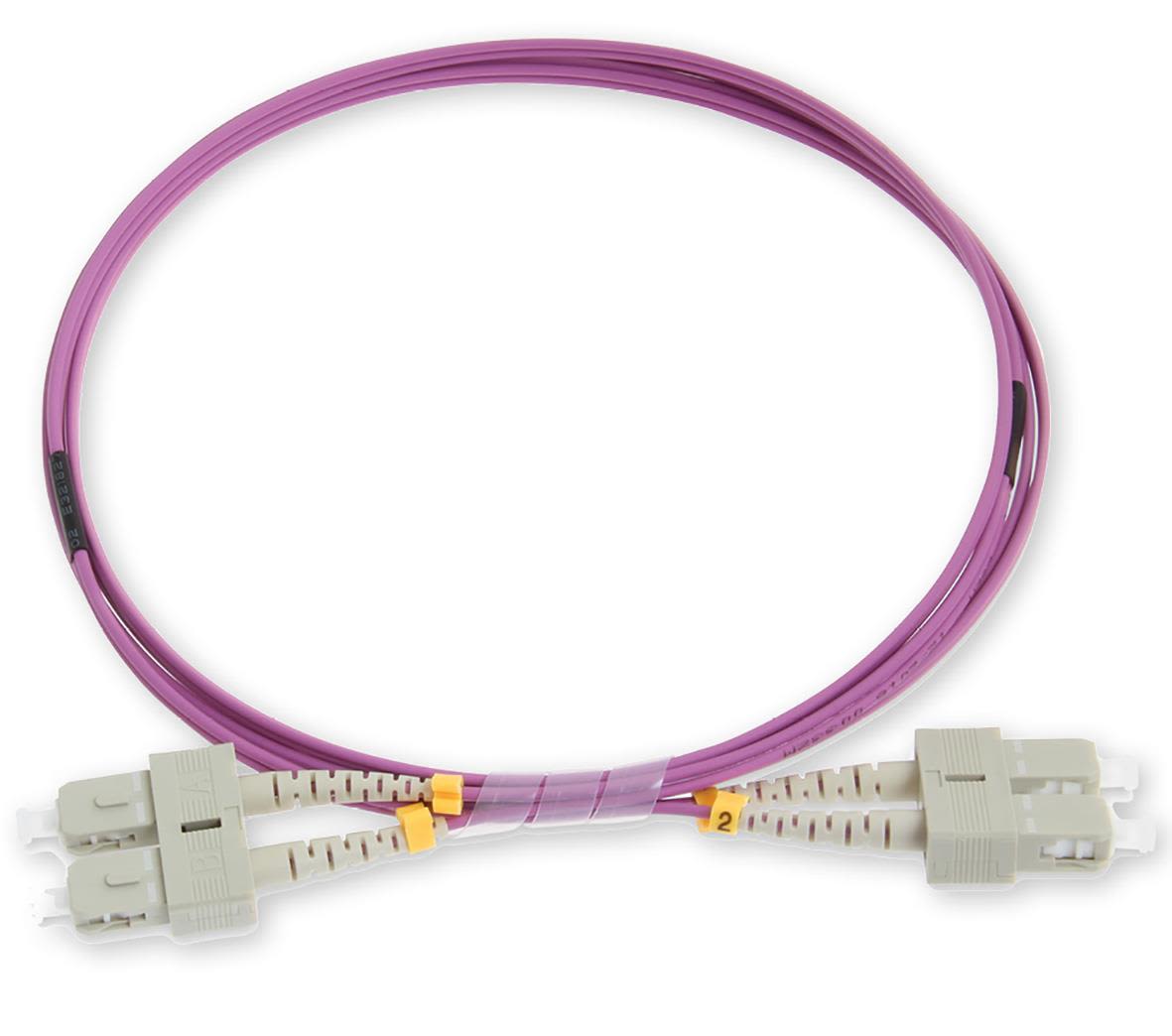 Eurolan 41F-40-SC-SC-03 Fiberkabling 3 m, lilla