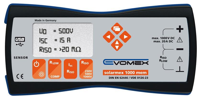 EVOMEX Solarmex 1000 MEM Solcellstestare