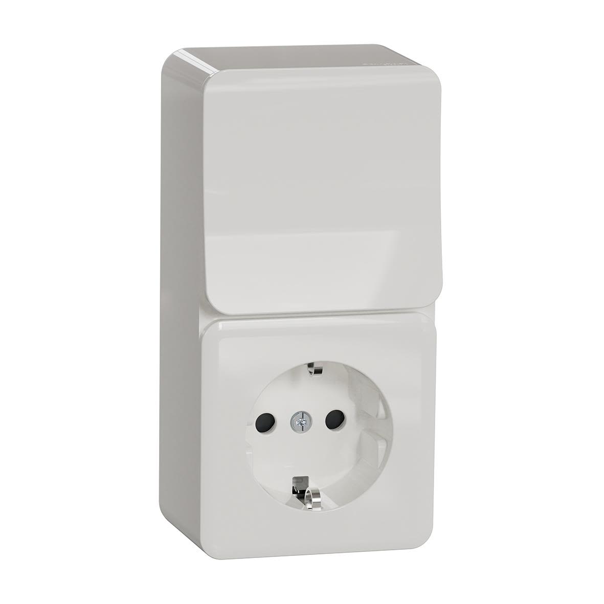 Schneider Electric Exxact Yhdistelmäkytkin kytkin + 1-suuntainen pistorasia porras/1-napainen