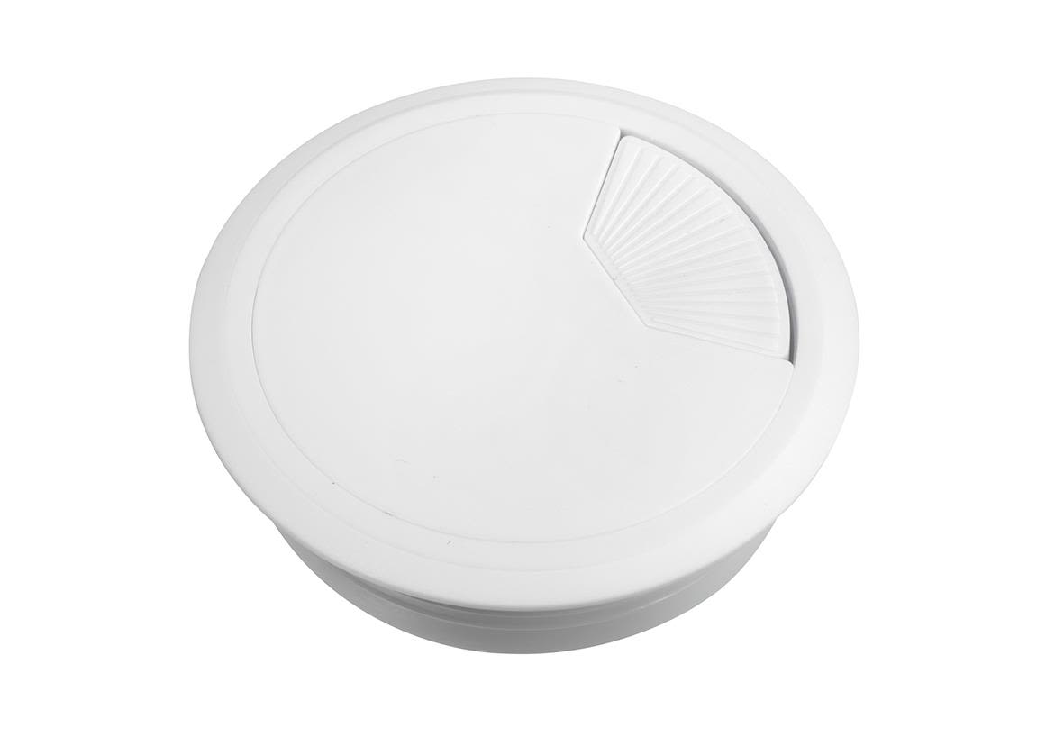 Schneider Electric Unica Kabelgenomföring sluten, 80 mm Vit