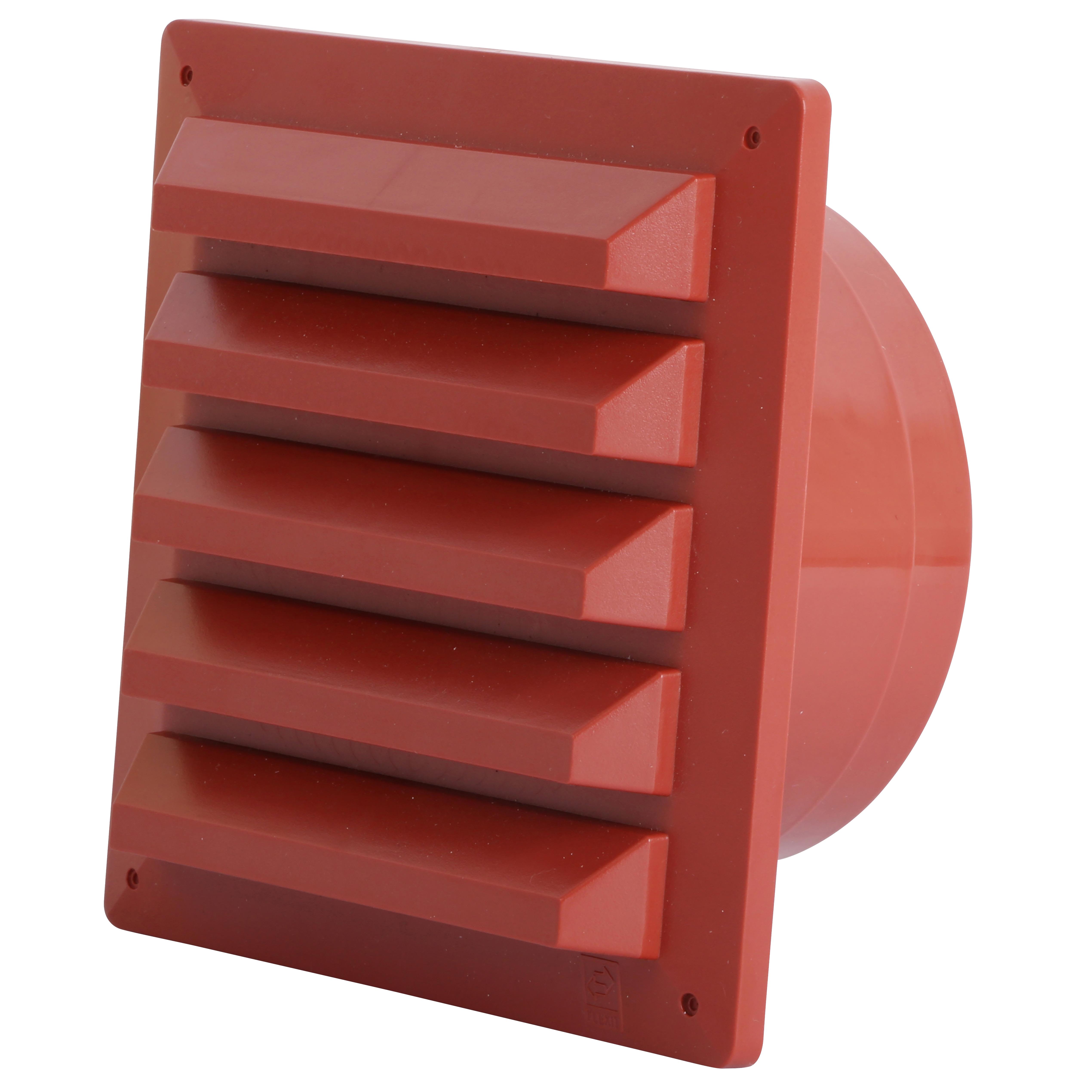 Flexit 117143 Ventilgaller för Ø100 mm kanal, med stos Röd