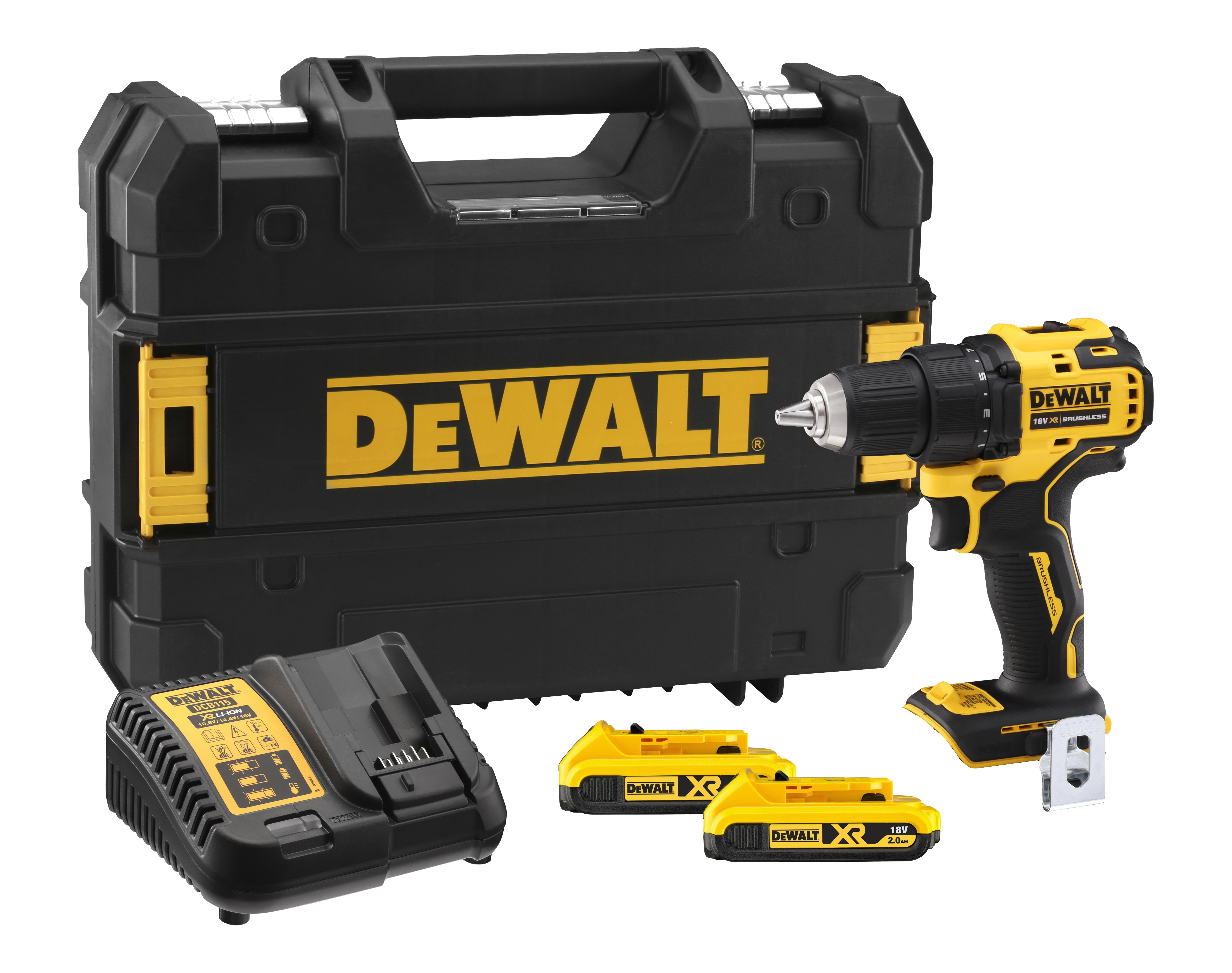 Dewalt DCD708D2T-QW Borskrutrekker med batteri og lader
