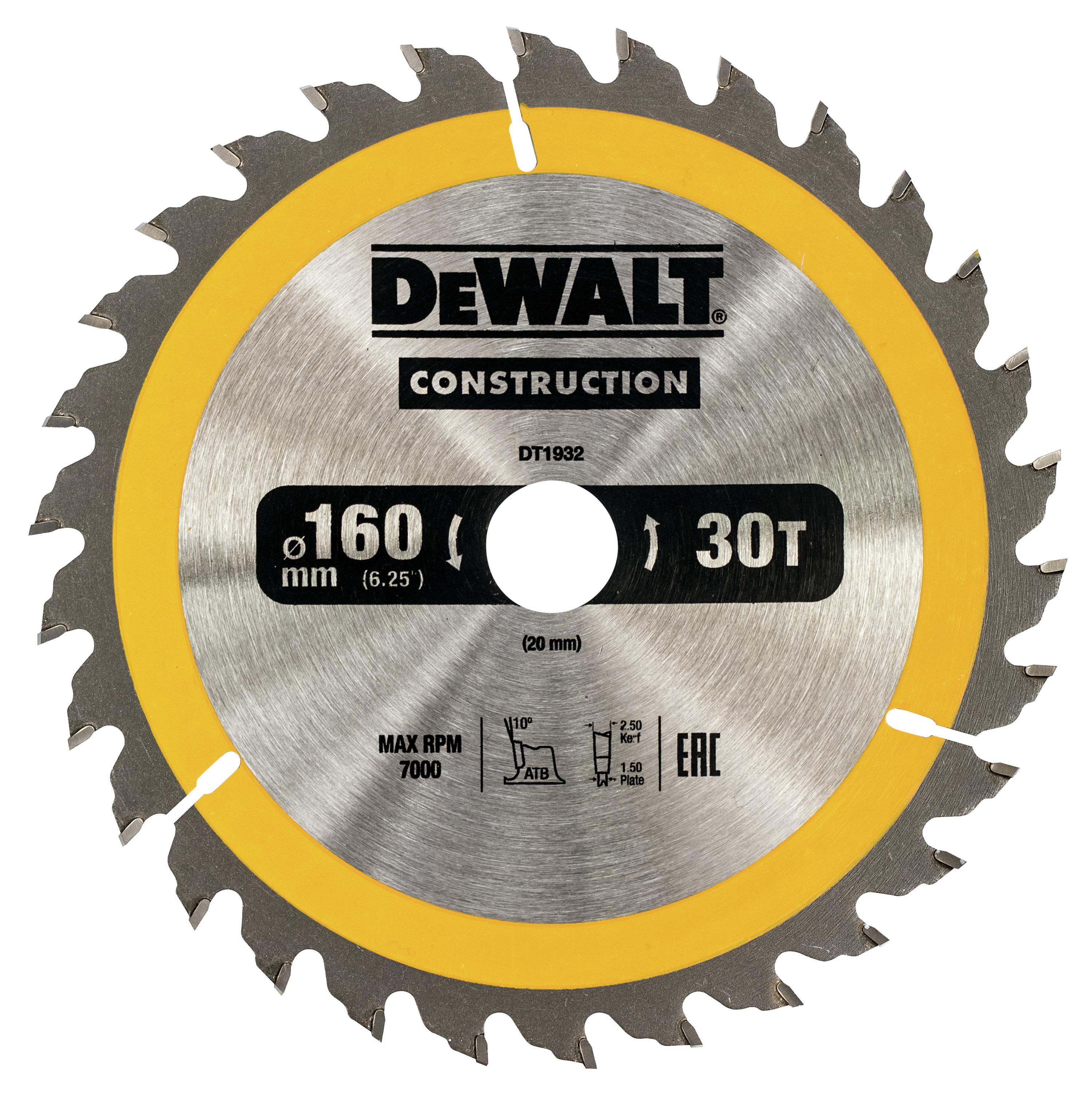 Dewalt DT1932-QZ Sågklinga 160 x 20 mm, 30T