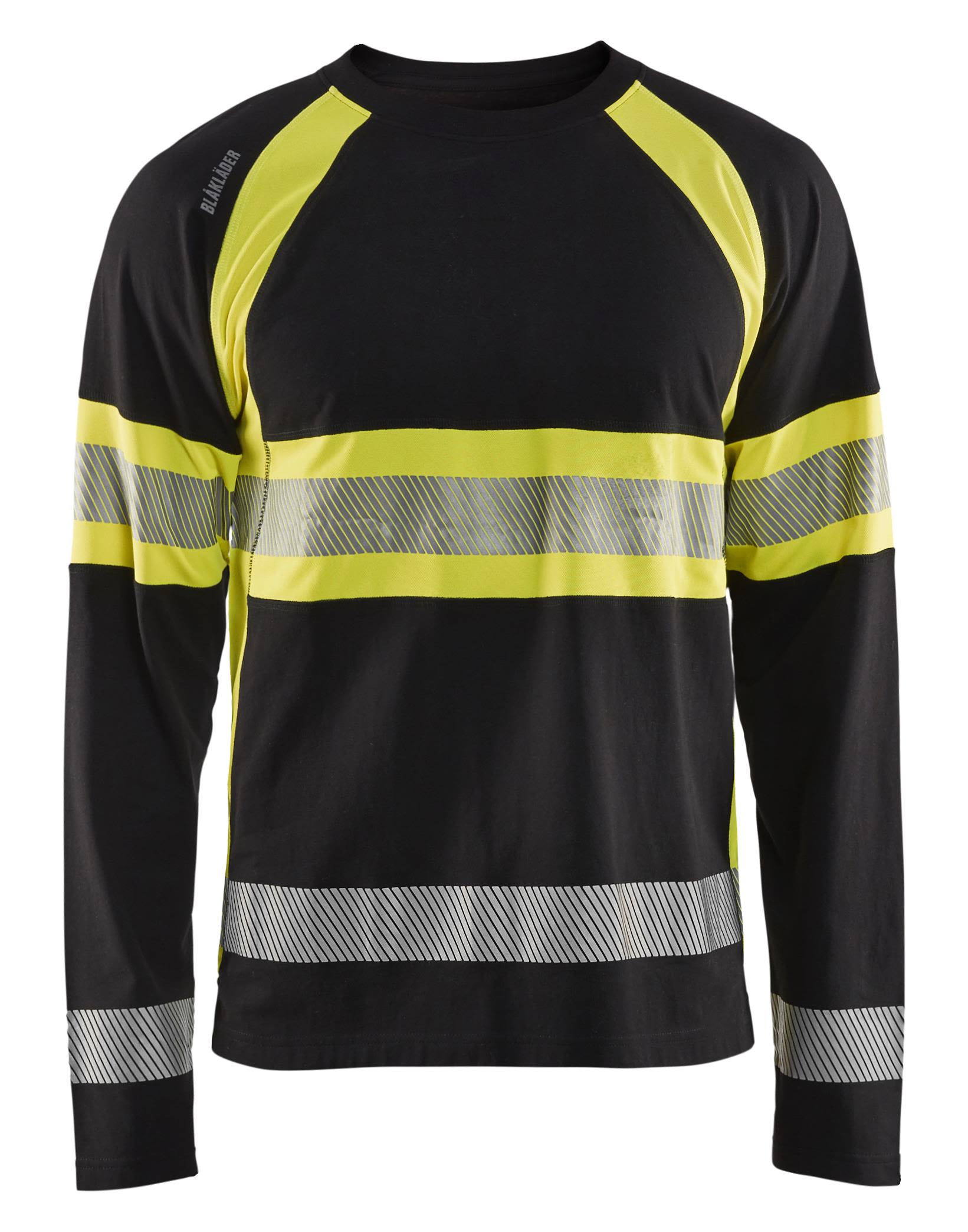 Blåkläder 351010309933XXL T-shirt svart/varselgul, långärmad Svart/Varselgul