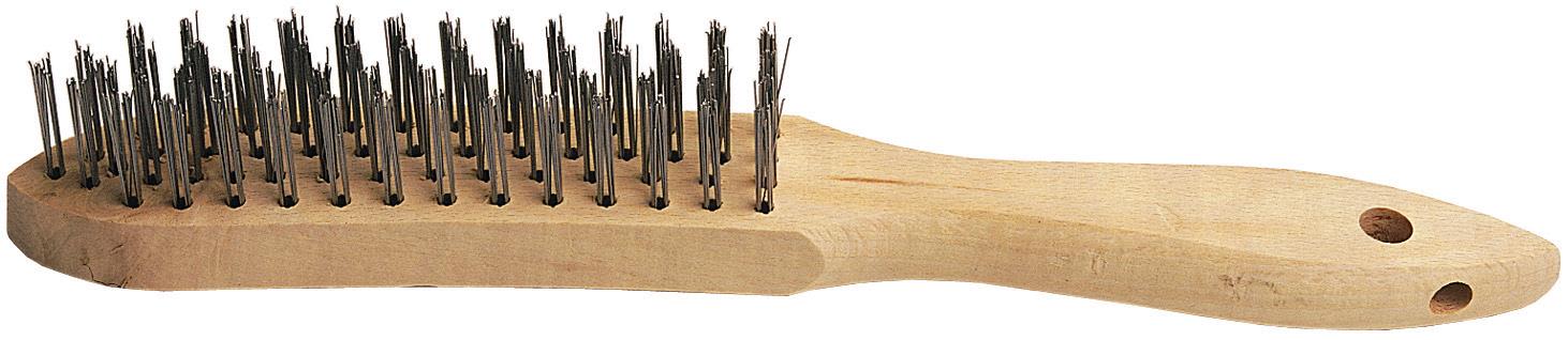 Ironside 139013 Stålbørste rustfri, treskaft 5 rader