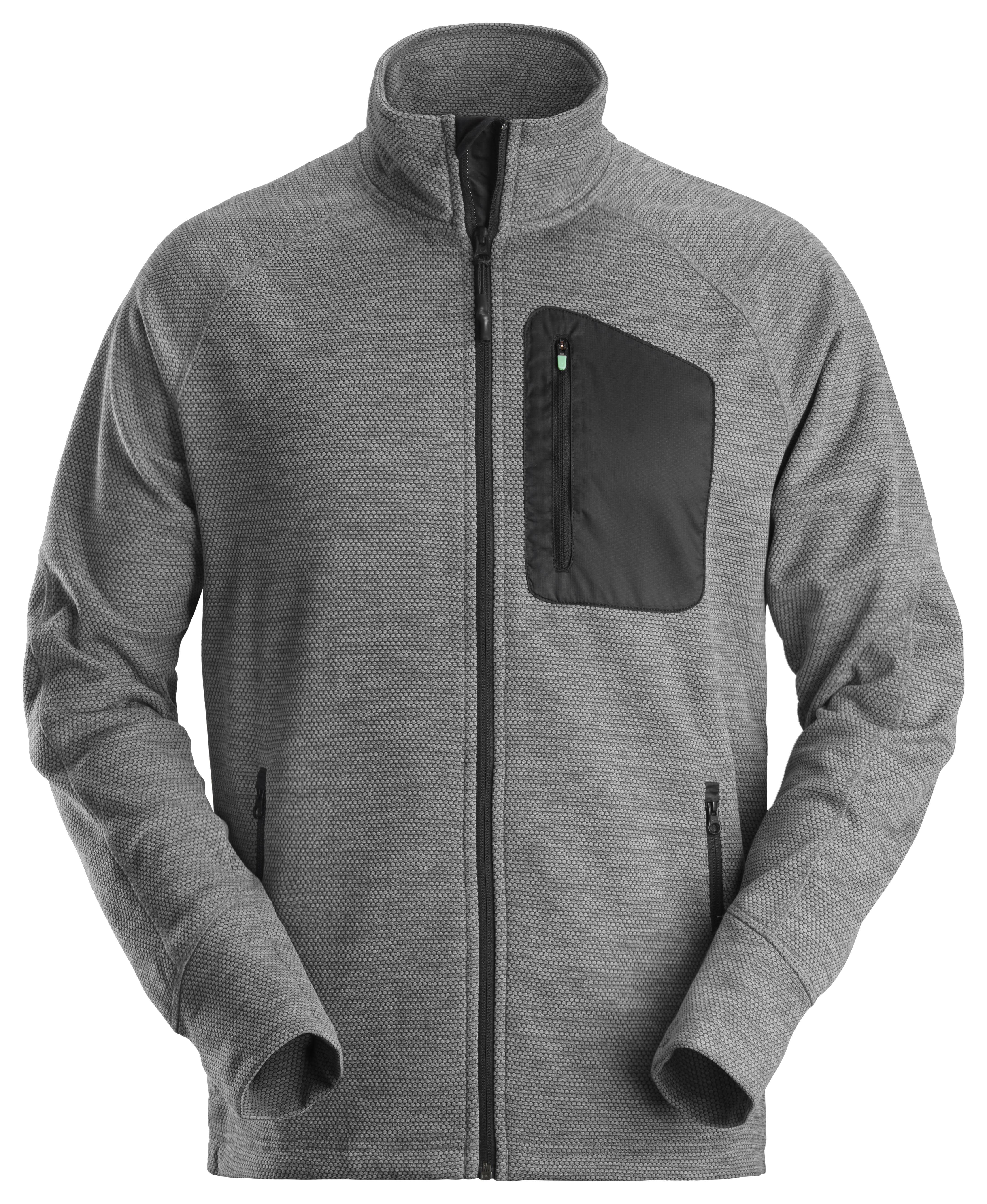 Snickers Workwear 8042 FlexiWork Fleecejakke grå/svart Grå/Svart