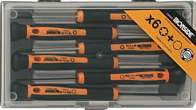 Ironside 120525 Skruvmejselsats 6 delar, Tx + Hex
