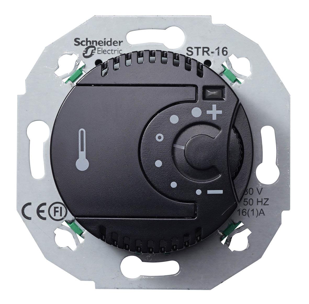 Schneider Electric Renova WDE011624 Rumstermostat 230 V Svart