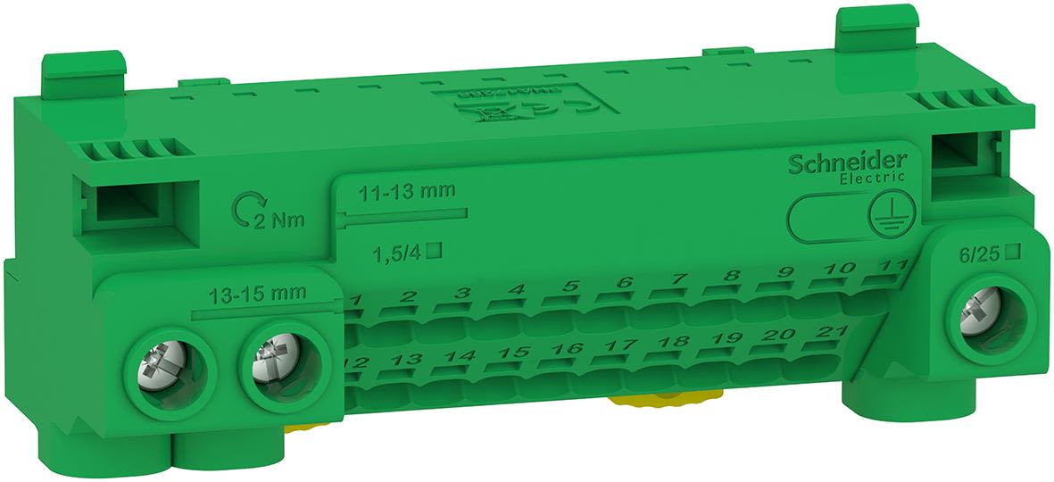 Schneider Electric Resi9 CX LGYT1E24 Jordplint 440 V 24 anslutningar