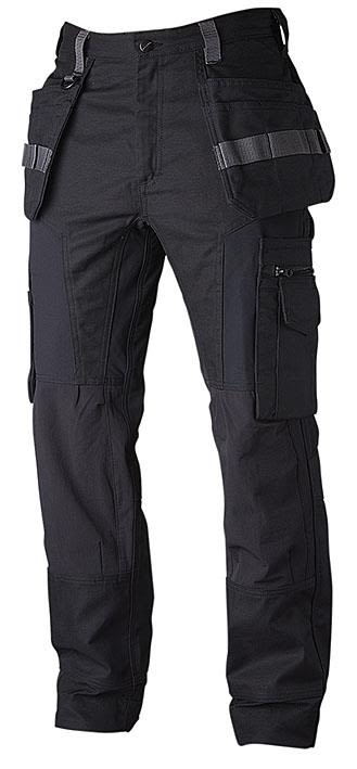 237 Håndverksbukse med stretch, svart Str. C52