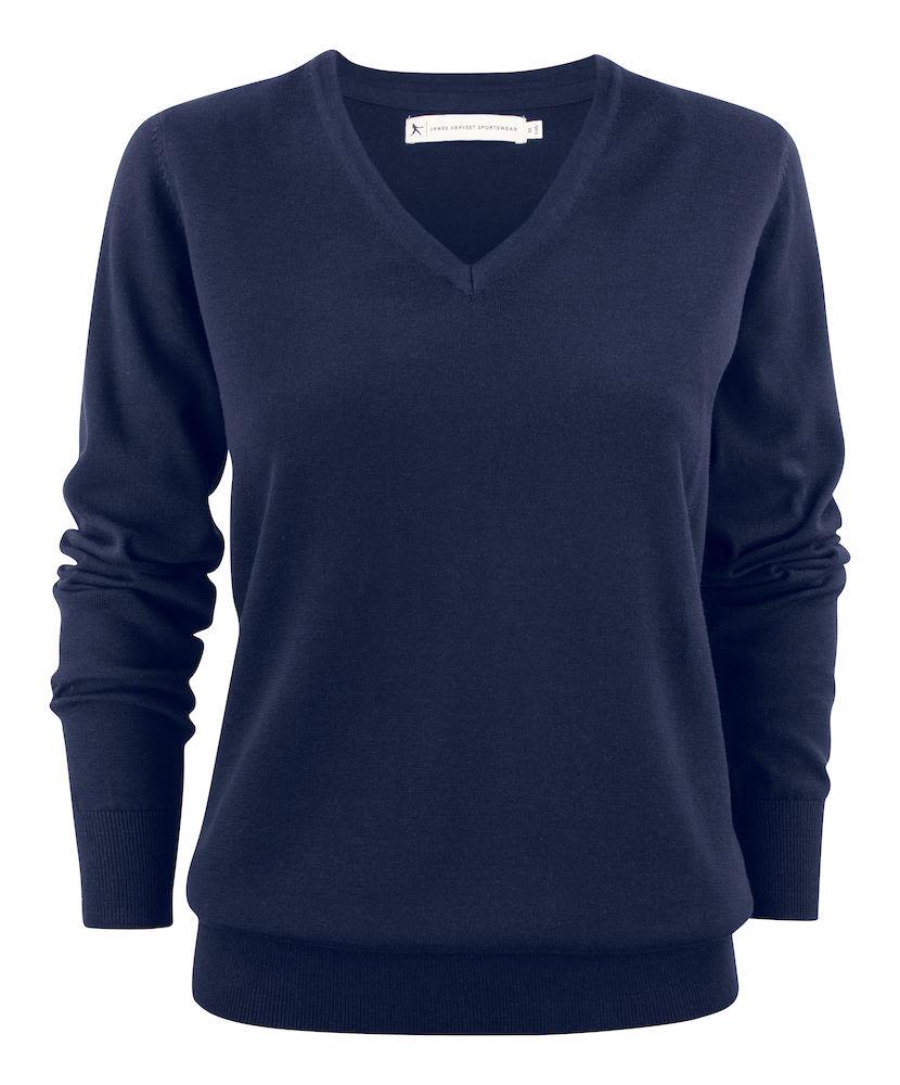 James Harvest Ashland V Woman Sweater Søværn Marine blå