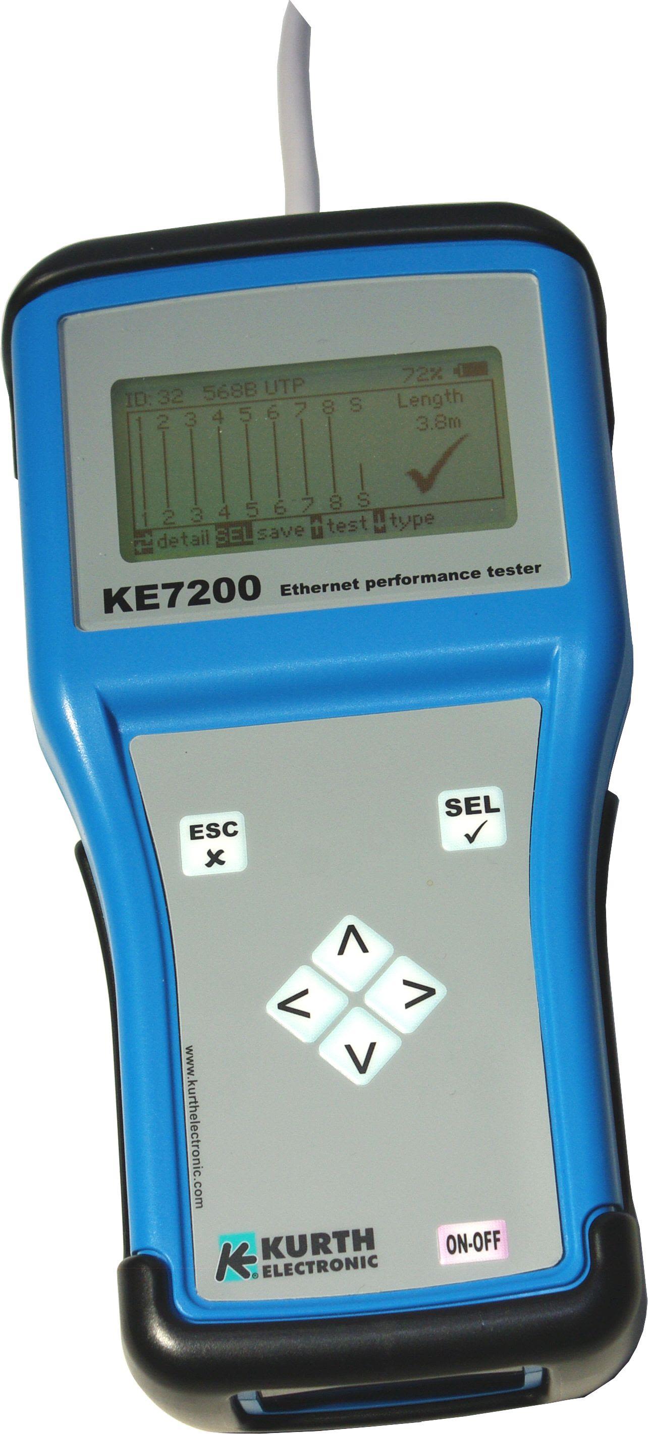 Kurth Electronic KE7200 Kabeltestare fär Ethernet kabelinstallationer