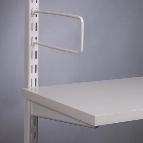 Elfa 465016 Bokstöd för väggskena, 2-pack Vit