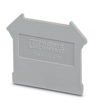 Phoenix Contact D-UK 4/10 Ändbricka grå, 1.8 mm, UK, UIK, UKN