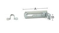 ABUS 163302 Ledhasp med härdad ögla 80 mm