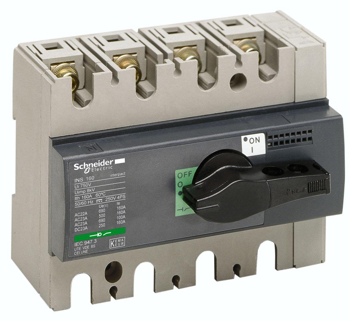 Schneider Electric 28913 Lastfrånskiljare 0-690 V 160 A, 4 poler