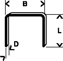 Bosch 2609200291 Klammer Typ 53, 100-pack 4 mm