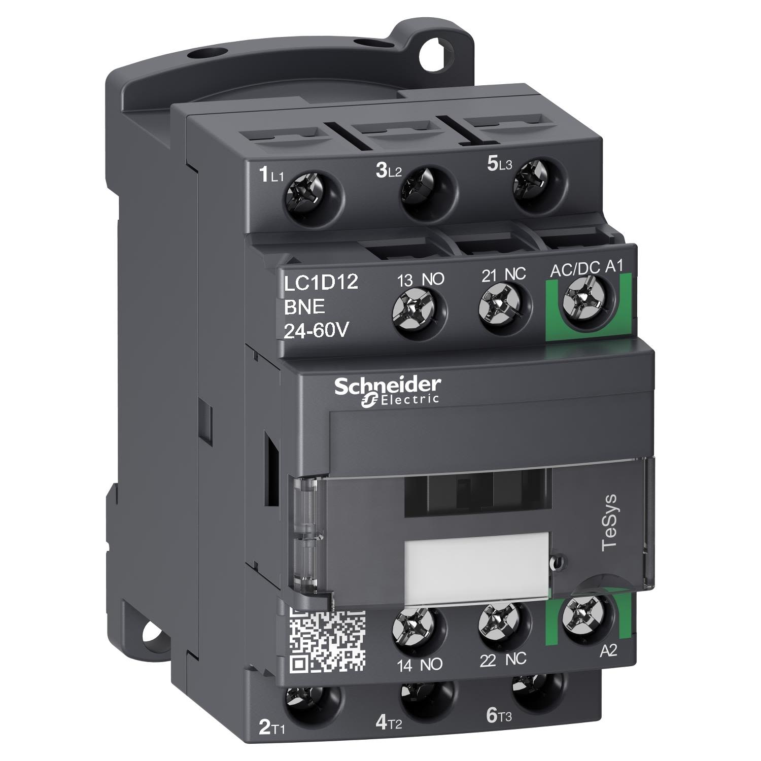 Schneider Electric LC1D12BNE Kontaktor 1 Öp + 1 Sl, 5,5 kW, 12 A 24-60 V